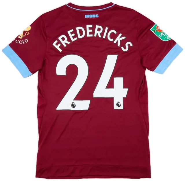 Umbro 2018-19 West Ham Match Issue Carabao Cup Home Shirt Fredericks #24