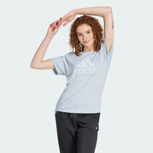 adidas Women's Future Icons Winners 3.0 T-Shirt - Wonder Blue Melange - L - Size: Large
