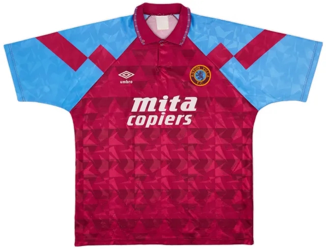 Umbro 1990-92 Aston Villa Home Shirt - 8/10 - (L)
