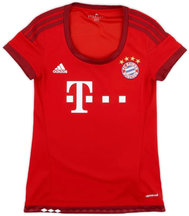 adidas 2015-16 Bayern Munich Home Shirt - 9/10 - (Women's XS)