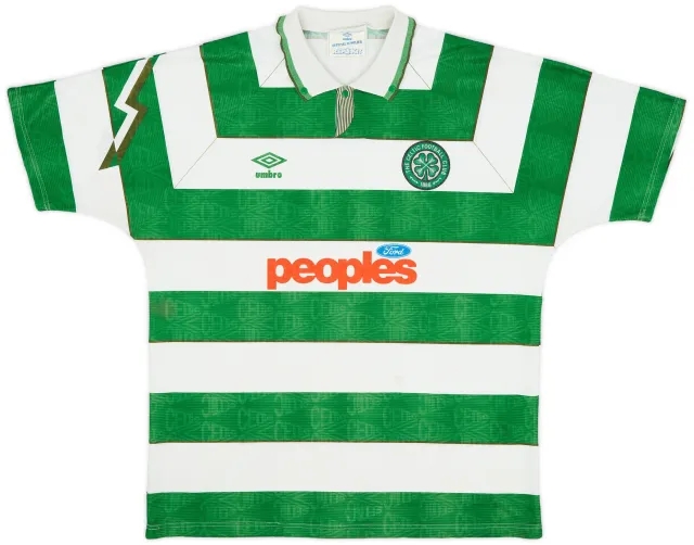 Umbro 1991-92 Celtic Home Shirt - 8/10 - (L)