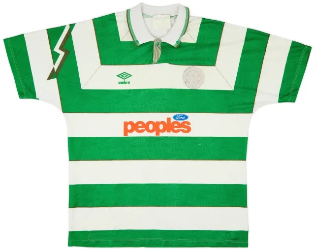Umbro 1991-92 Celtic Home Shirt - 3/10 - (XL)