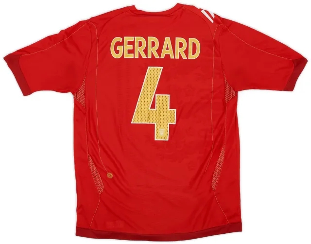 Umbro 2006-08 England Away Shirt Gerrard #4 - 7/10 - (M)