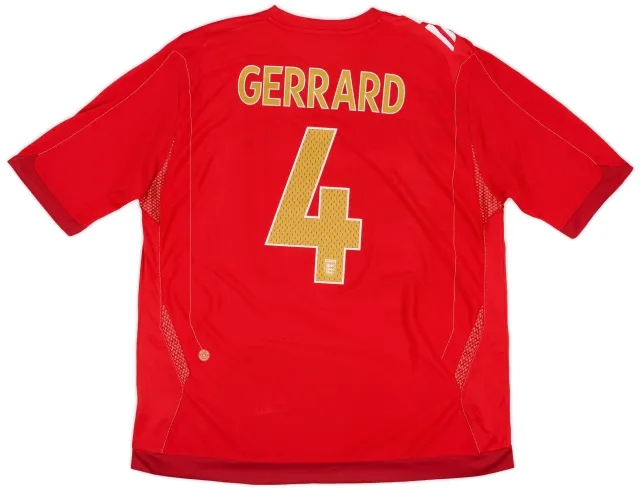 Umbro 2006-08 England Away Shirt Gerrard #4 - 9/10 - (XXL)