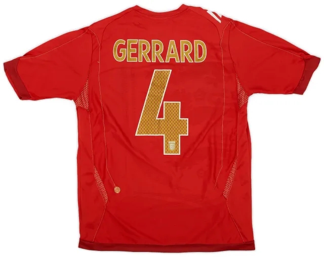 Umbro 2006-08 England Away Shirt Gerrard #4 - 7/10 - (M)