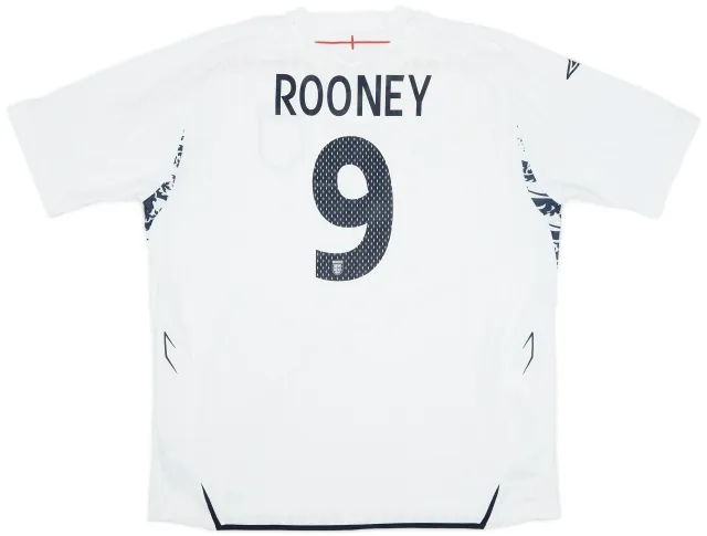 Umbro 2007-09 England Home Shirt Rooney #9 - 7/10 - (XXL)