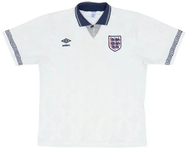 Umbro 1990-92 England Home Shirt - 6/10 - (S)