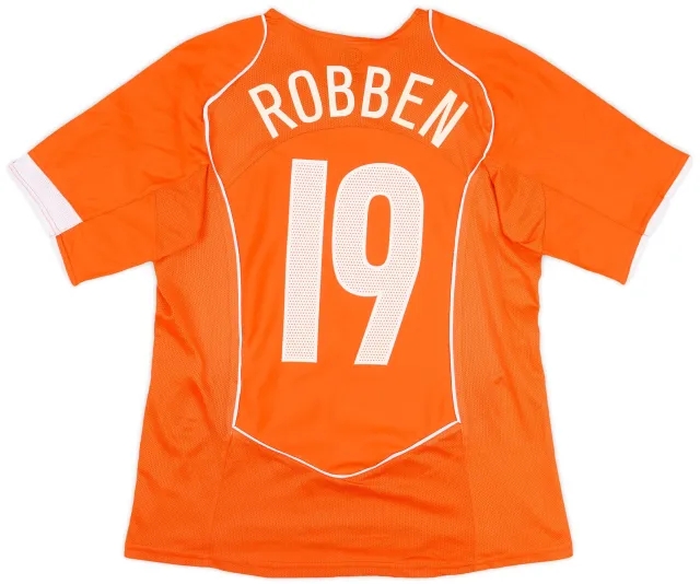 Nike 2004-06 Netherlands Home Shirt Robben #19 - 8/10 - (M)