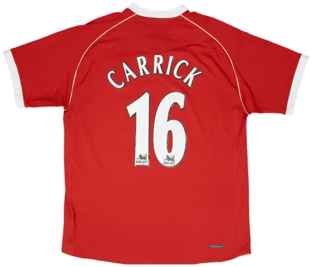 Nike 2006-07 Manchester United Home Shirt Carrick #16 - 6/10 - (XL)