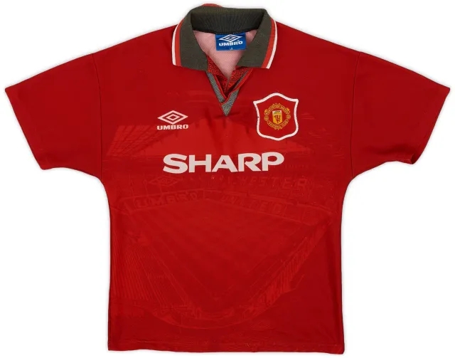 Umbro 1994-96 Manchester United Home Shirt - 5/10 - (L.Boys)