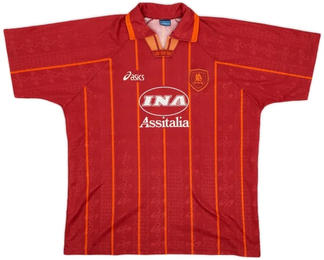 Asics 1996-97 Roma Home Shirt - 8/10 - (XL)