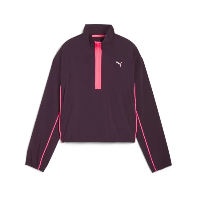 Puma Womens Run For Her Woven Half-Zip Jacket - Purple