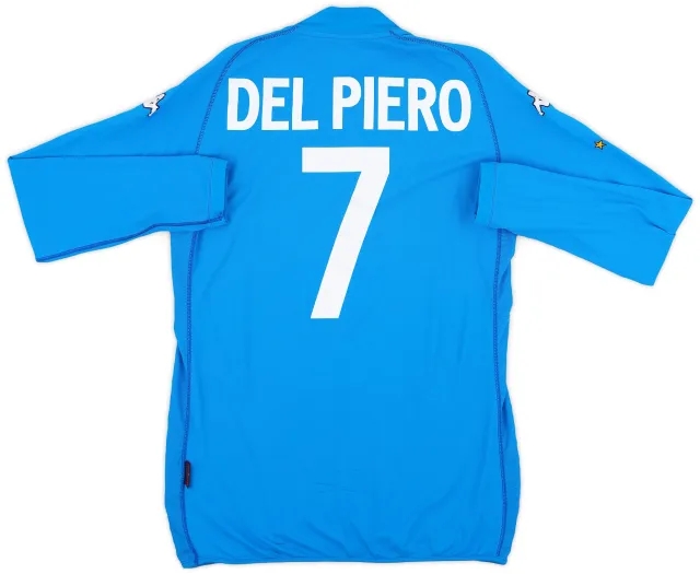 Kappa 2002 Italy Home L/S Shirt Del Piero #7 - 5/10 - (XL.Boys)