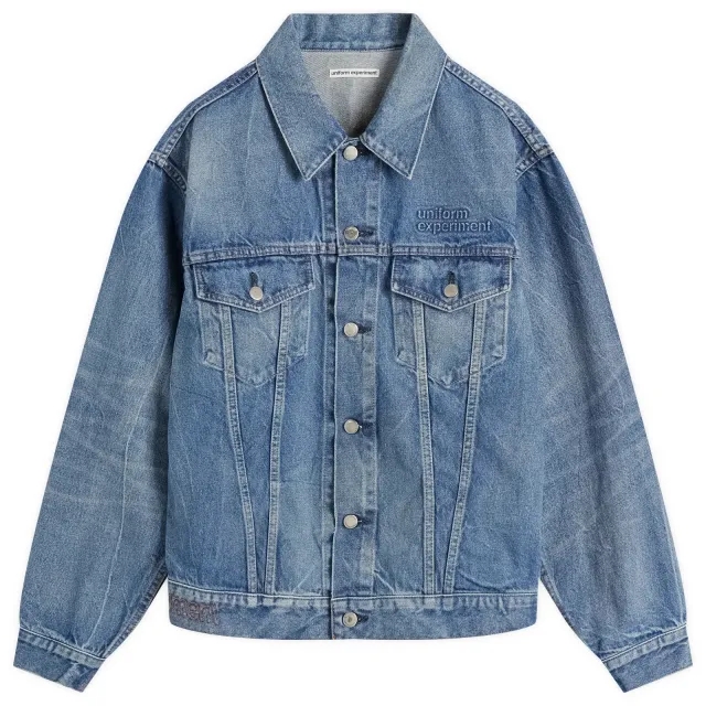 Uniform Experiment Men's Denim Trucker Jacket Indigo