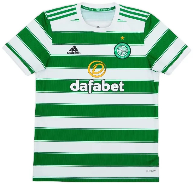 adidas 2021-22 Celtic Home Shirt - 8/10 - (M)
