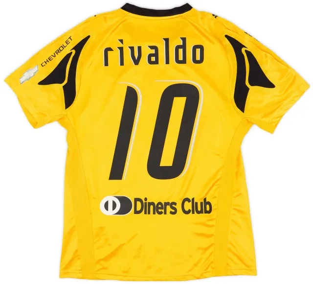 Puma 2007-08 AEK Athens Home Shirt Rivaldo #10 - 8/10 - (L)