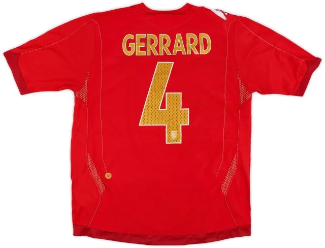 Umbro 2006-08 England Away Shirt Gerrard #4 - 6/10 - (L)