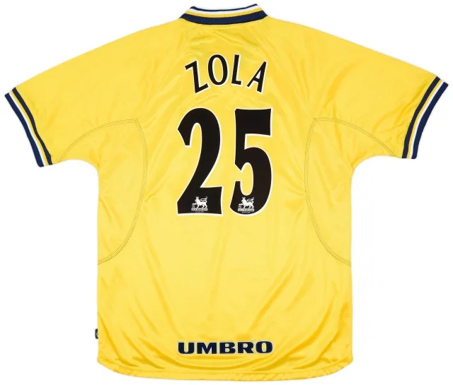 Umbro 1998-00 Chelsea Third Shirt Zola #25 - 9/10 - (XL)