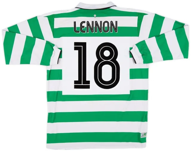 Umbro 2004-05 Celtic Home L/S Shirt Lennon #18 - 7/10 - (L)