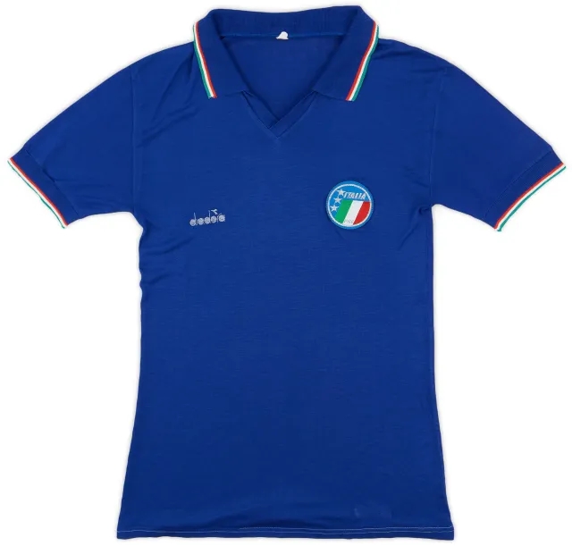 Diadora 1986-91 Italy Home Shirt - 7/10 - (S)