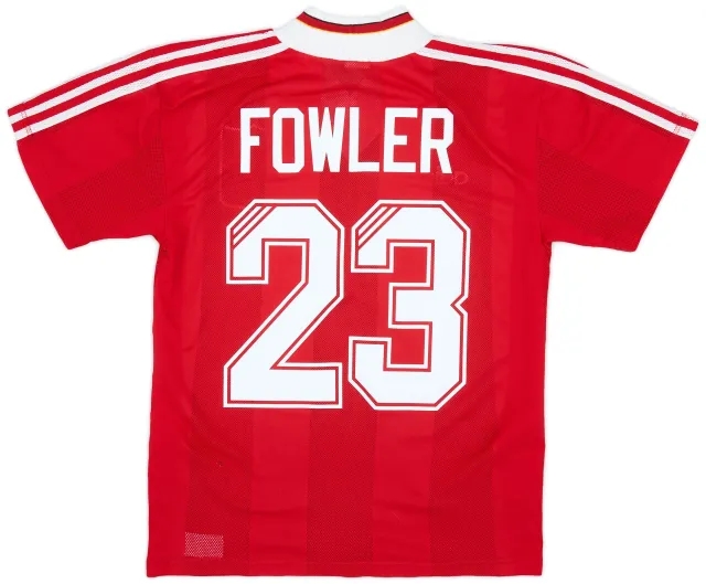 adidas 1995-96 Liverpool Home Shirt Fowler #23 - 8/10 - (S)