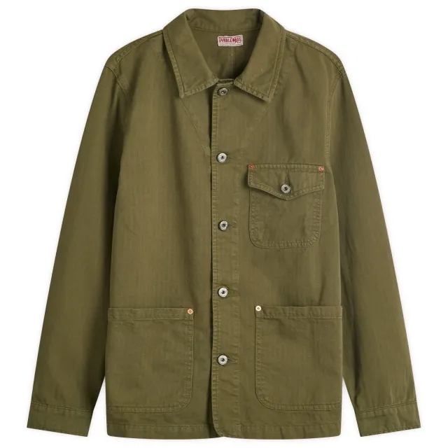 Dubbleware Men's Herringbone Work Jacket Military Green