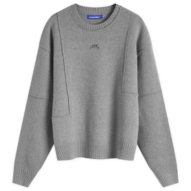 A-COLD-WALL* Men's Construct Crew Knit Grey Slate