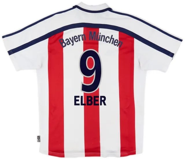 adidas 2000-01 Bayern Munich Away Shirt Elber #9 - 6/10 - (M)