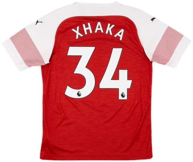 Puma 2018-19 Arsenal Home Shirt Xhaka #34 - 8/10 - (M)