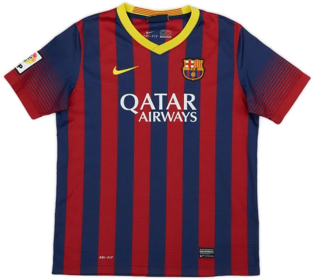 Nike 2013-14 Barcelona Home Shirt - 7/10 - (XL.Boys)