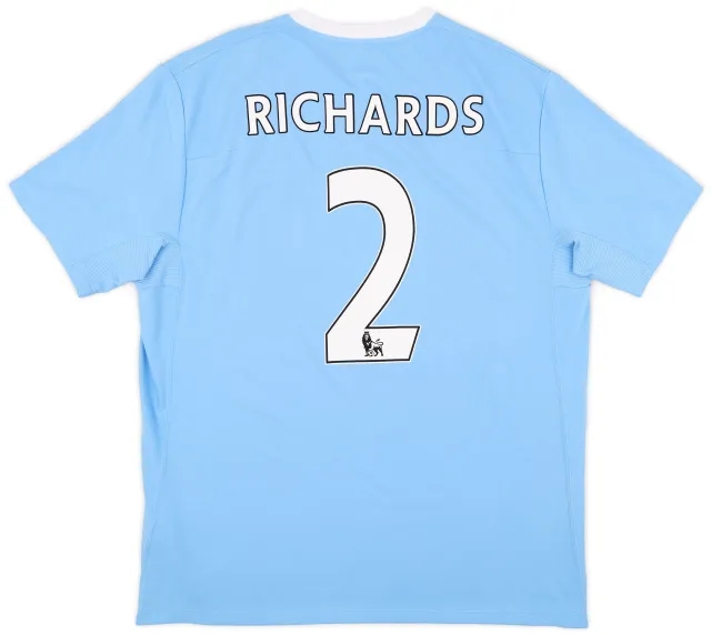 Umbro 2009-10 Manchester City Home Shirt Richards #2 - 8/10 - (XXL)