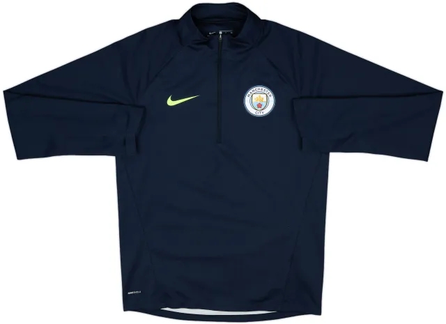 2018-19 Manchester City Nike 1/4 Zip Drill Top - 8/10 - (L)