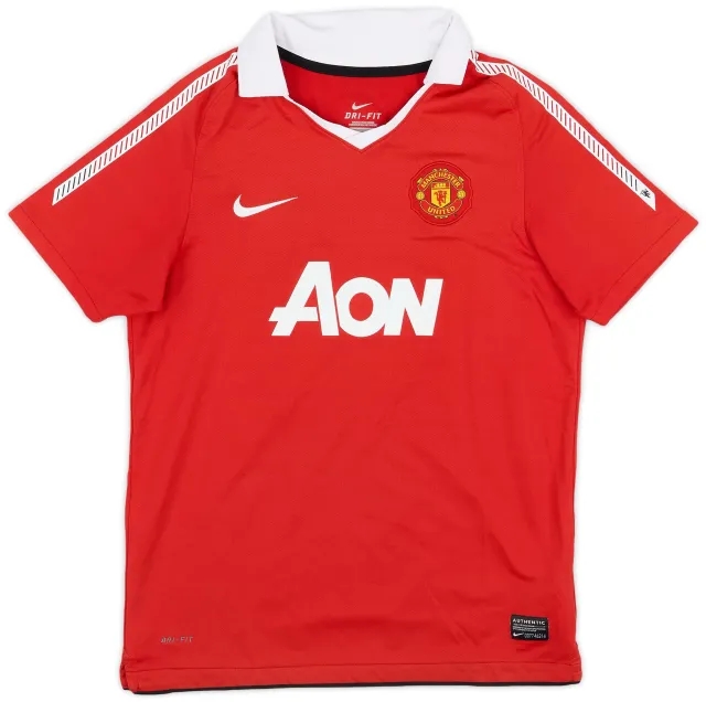 Nike 2010-11 Manchester United Home Shirt - 9/10 - (L.Boys)