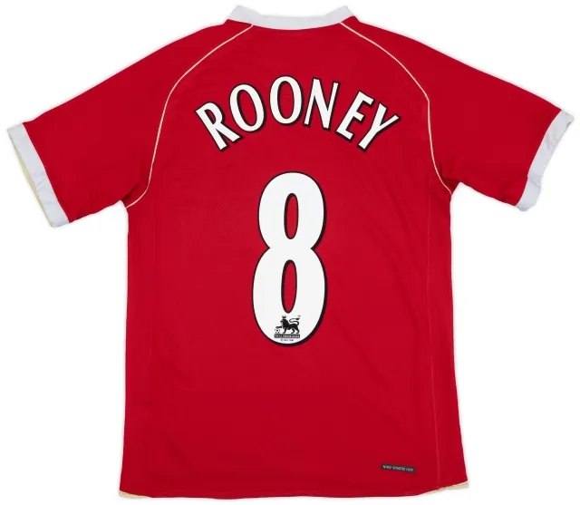 Nike 2006-07 Manchester United Home Shirt Rooney #8 - 6/10 - (S)