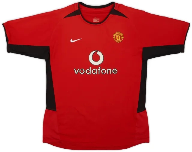 Nike 2002-04 Manchester United Home Shirt - 8/10 - (XL.Boys)