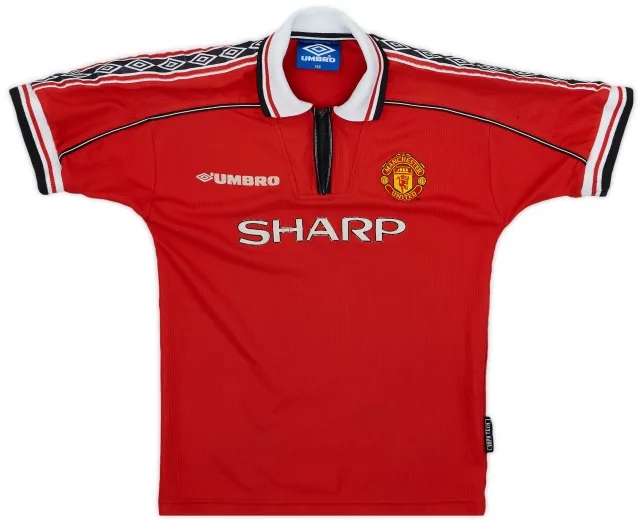 Umbro 1998-00 Manchester United Home Shirt - 5/10 - (M.Boys)