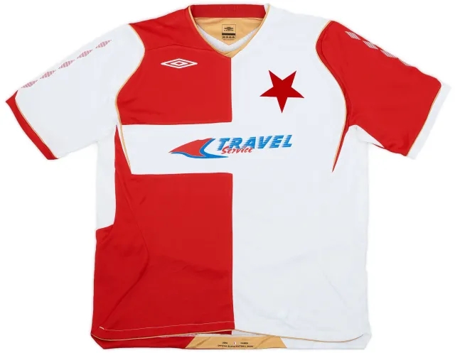 Umbro 2008-09 Slavia Prague Home Shirt - 10/10 - (XL)