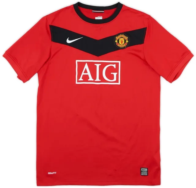 Nike 2009-10 Manchester United Home Shirt - 8/10 - (XL.Boys)
