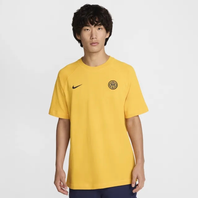 Inter Milan Travel Nike Football Short-Sleeve Top - Yellow - Cotton