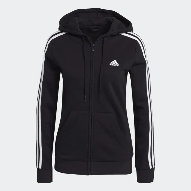 adidas Essentials Fleece 3-Stripes Full-Zip Hoodie