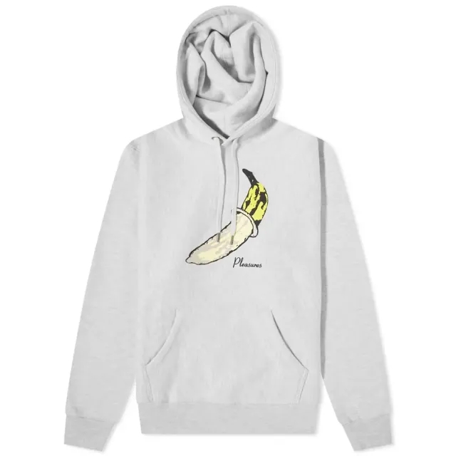 END. x Pleasures Men's 'Sexual Satisfaction' Nana Hoodie Grey