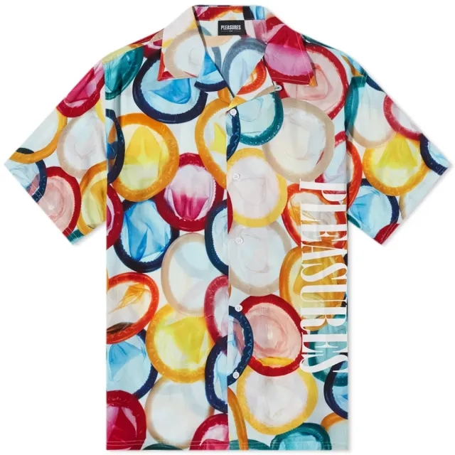 END. x Pleasures Men's 'Sexual Satisfaction' Vacation Shirt Multi