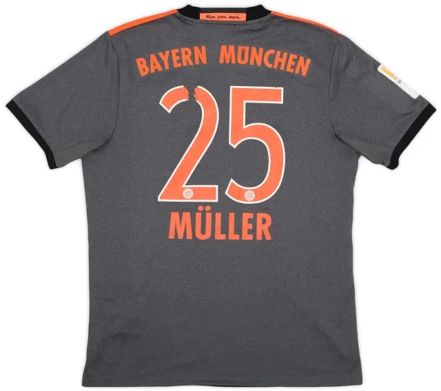 adidas 2016-17 Bayern Munich Away Shirt Muller #25 - 5/10 - (M)