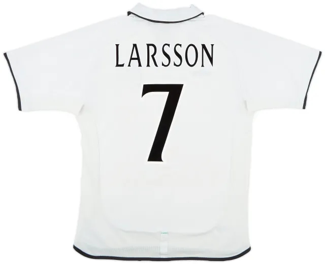 Umbro 2001-02 Celtic Away Shirt Larsson #7 - 6/10 - (L)