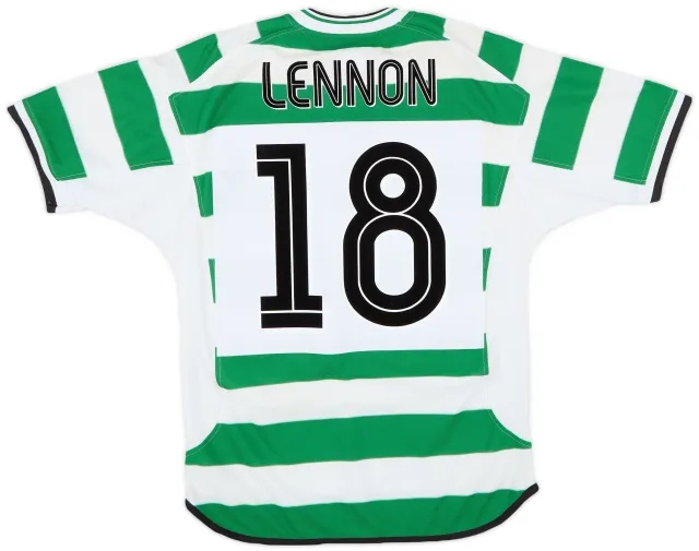 Umbro 2001-03 Celtic Home Shirt Lennon #18 - 8/10 - (S)