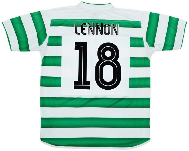 Umbro 2003-04 Celtic Home Shirt Lennon #18 - 8/10 - (L)