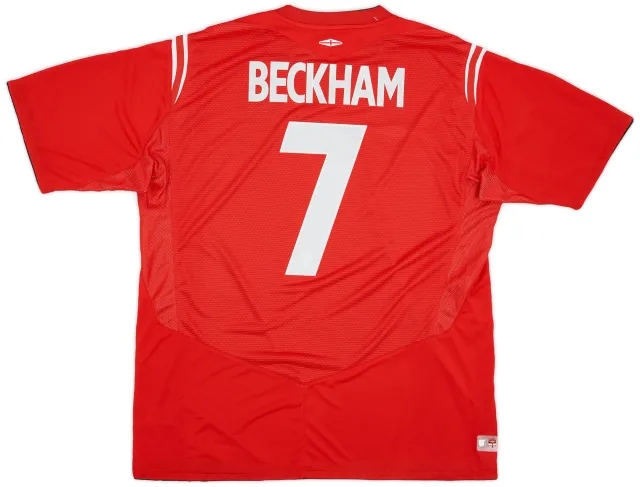 Umbro 2004-06 England Away Shirt Beckham #7 (XXL)