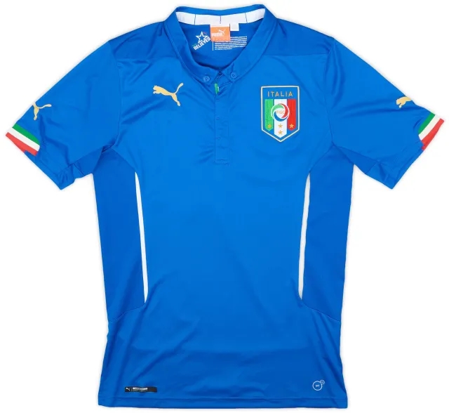 Puma 2014-15 Italy Home Shirt - 8/10 - (M)