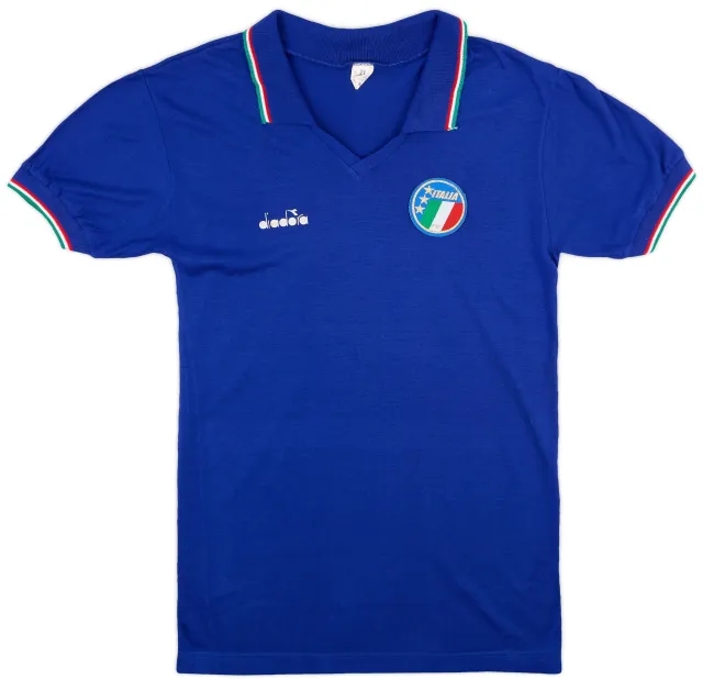 Diadora 1986-90 Italy Home Shirt - 8/10 - (XL)