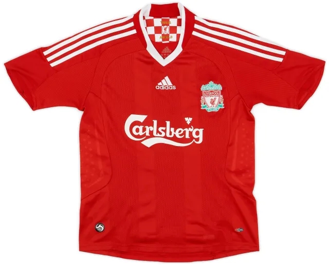 adidas 2008-10 Liverpool Home Shirt - 7/10 - (L.Boys)
